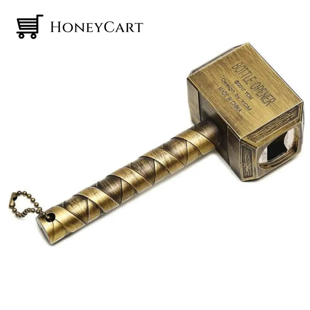 Avengers Style Thor Hammer Mjolnir Bottle Opener Bronze Wine & Dining