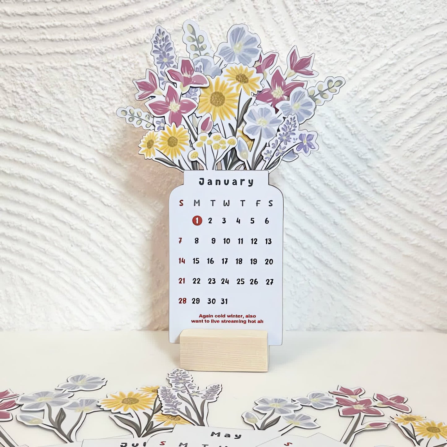 2025 Bloomy Flowers Desk Calendar📅