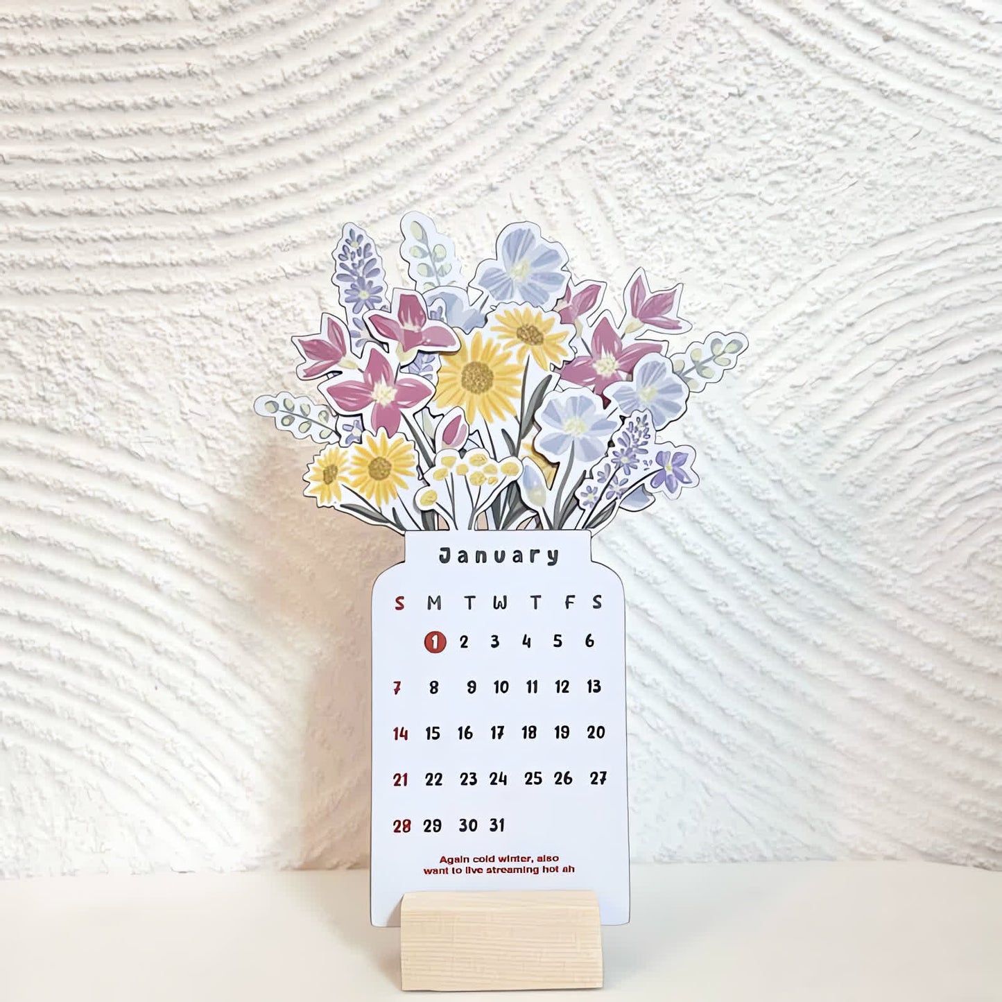 2025 Bloomy Flowers Desk Calendar📅