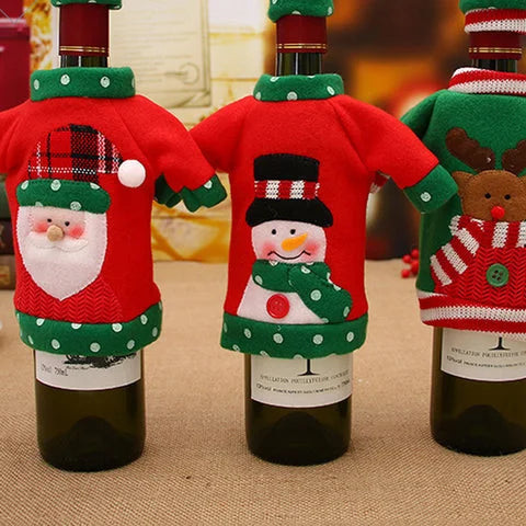 Santa Claus Wine Bottle Decoration For Christmas