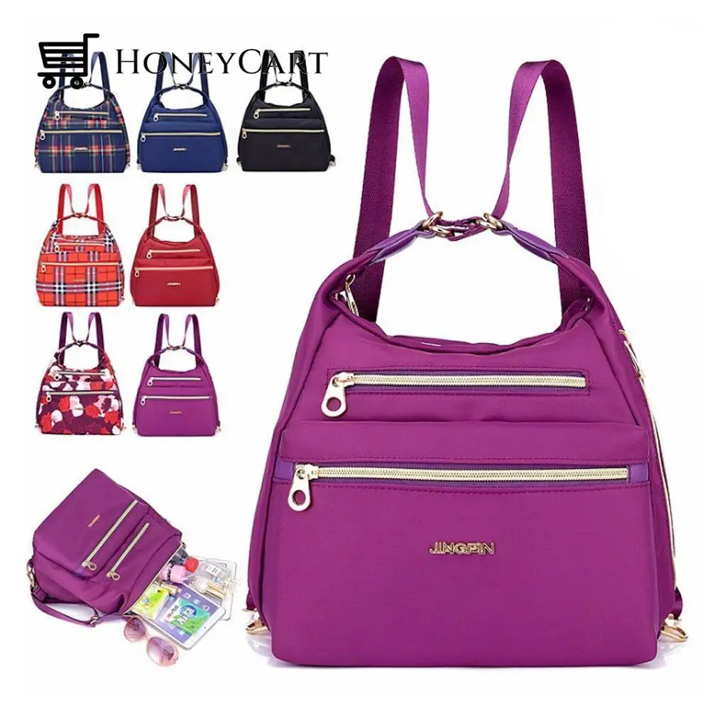 Bag With Double Zippers Handbag And Shoulder Fashion Wears