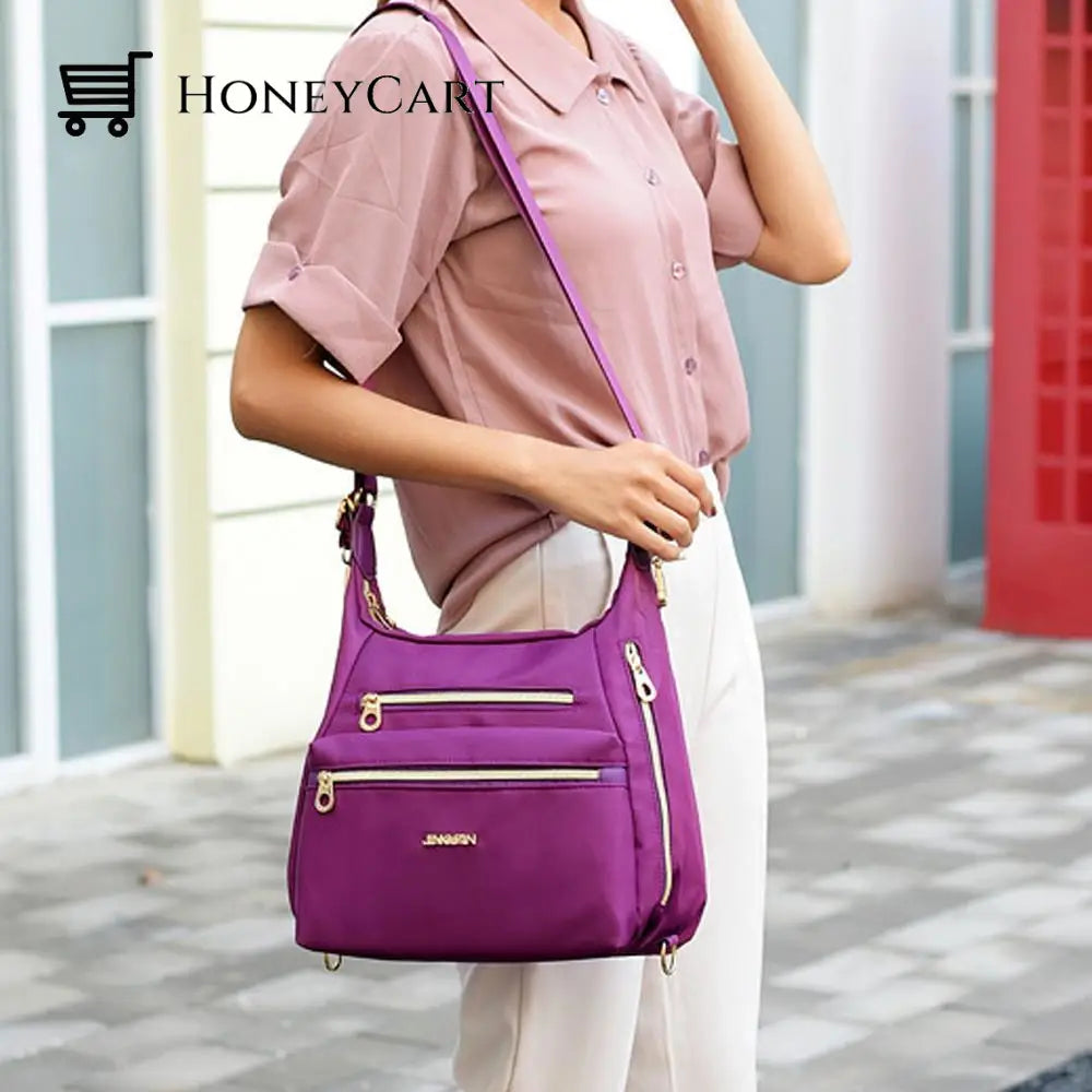 Bag With Double Zippers Handbag And Shoulder Fashion Wears
