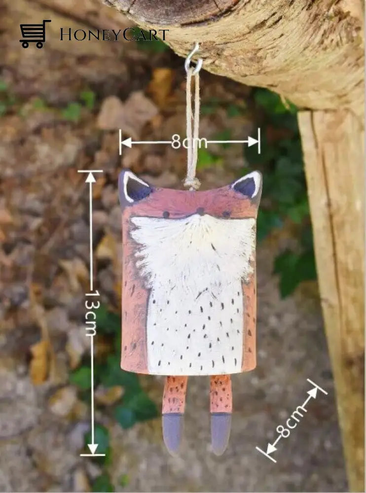 Beautiful Rustic Animal Wind Chimes Boho Handmade Garden Decor Gift Fox Tool