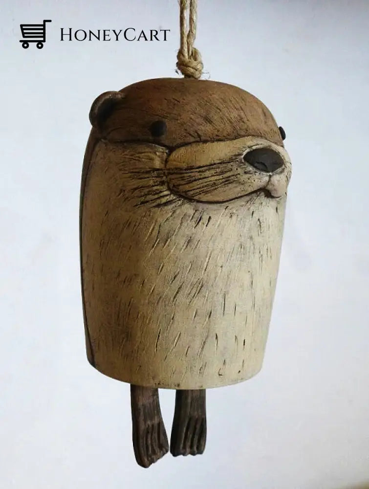Beautiful Rustic Animal Wind Chimes Boho Handmade Garden Decor Gift Otter Tool
