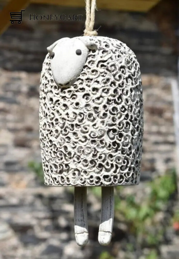 Beautiful Rustic Animal Wind Chimes Boho Handmade Garden Decor Gift Sheep Tool