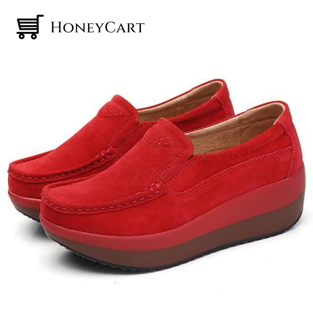 Beth Womens Platform Shoes Red / Uk 3 | Us 5 Eu 36
