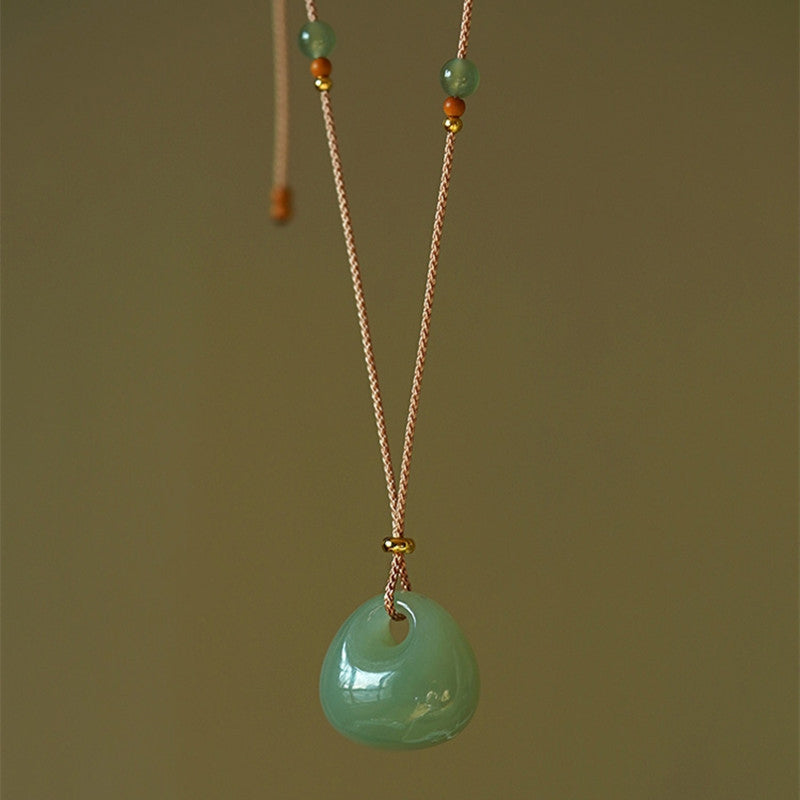 Natural Jade Luck & Prosperity Necklace