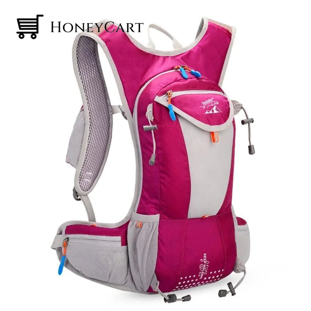Bicycle Backpack For Outdoor Sports Rose Red