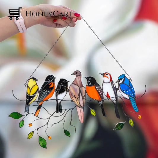 Birds Stained Glass Window Hangings - Mothers Day Gift Health & Beauty