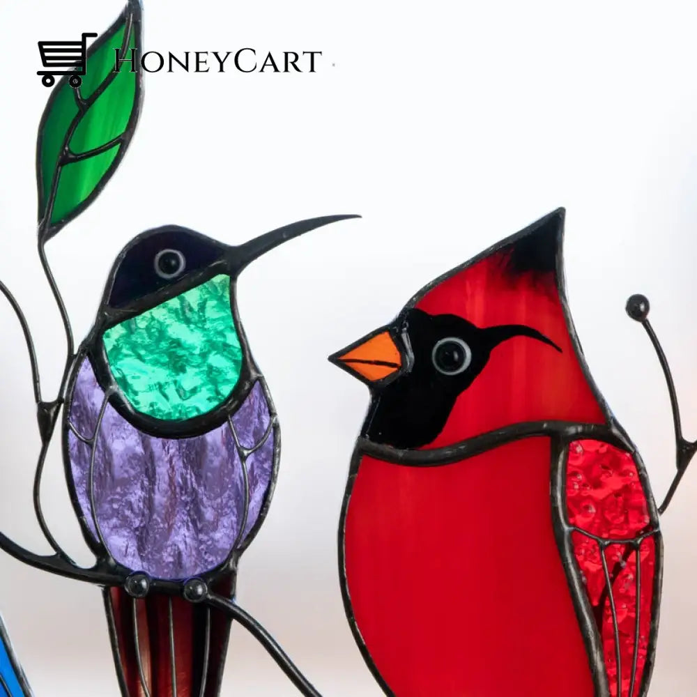Birds Stained Glass Window Hangings - Mothers Day Gift Health & Beauty