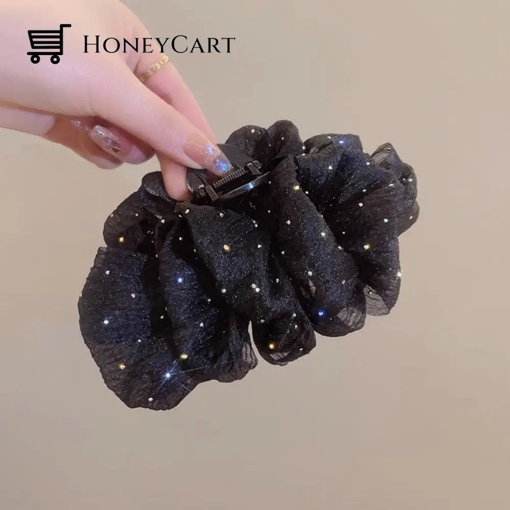 Bow Bubble Clips Black / 3 Pcs