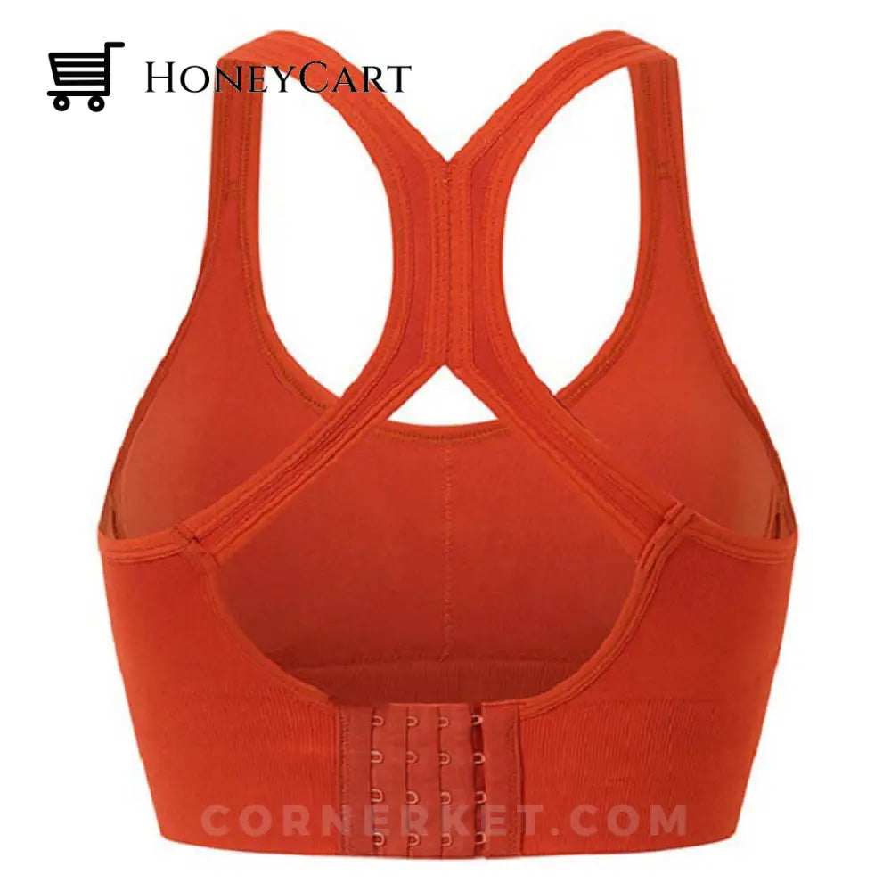 Bralet Bras Seamless Push Up Cotton Tops Orange / S (40-50Kg)