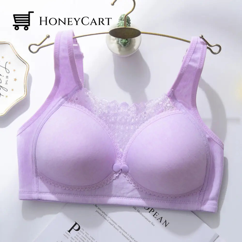 Breastfeeding Bras Maternity Nursing Bra For Feeding 688 Purple / One Size 34