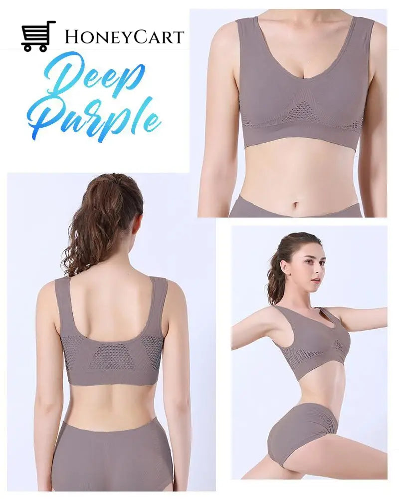 Breathable Comfort Air Bra Deep Purple / S