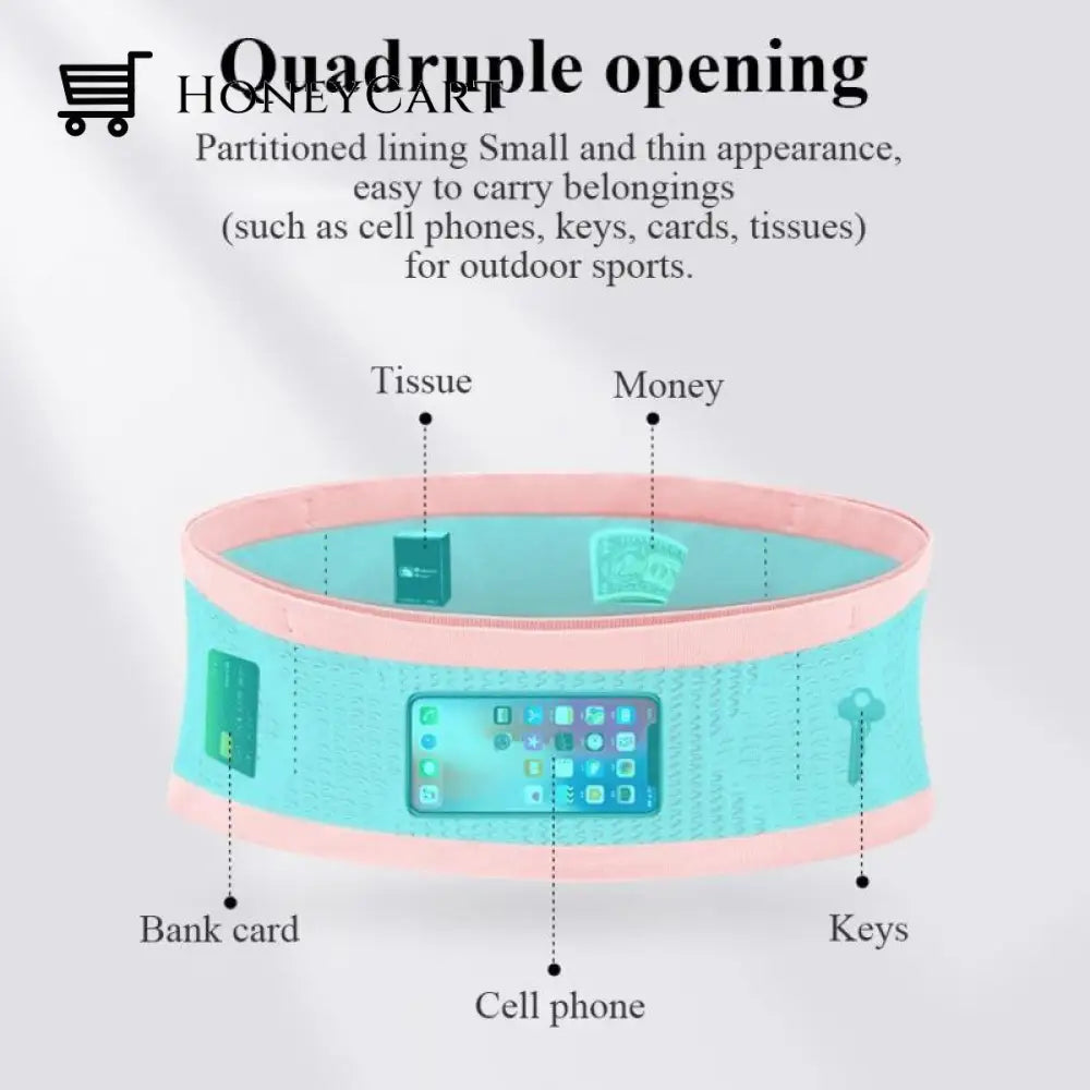 Breathable Invisible Running Waist Bag - Sports Pack With Large Capacity For Men And Women Exercise