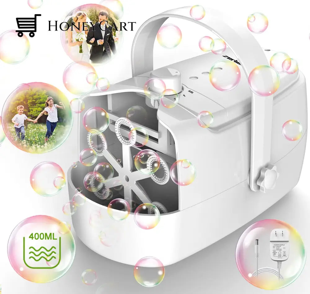 Bubble Machine Durable Automatic Blower White