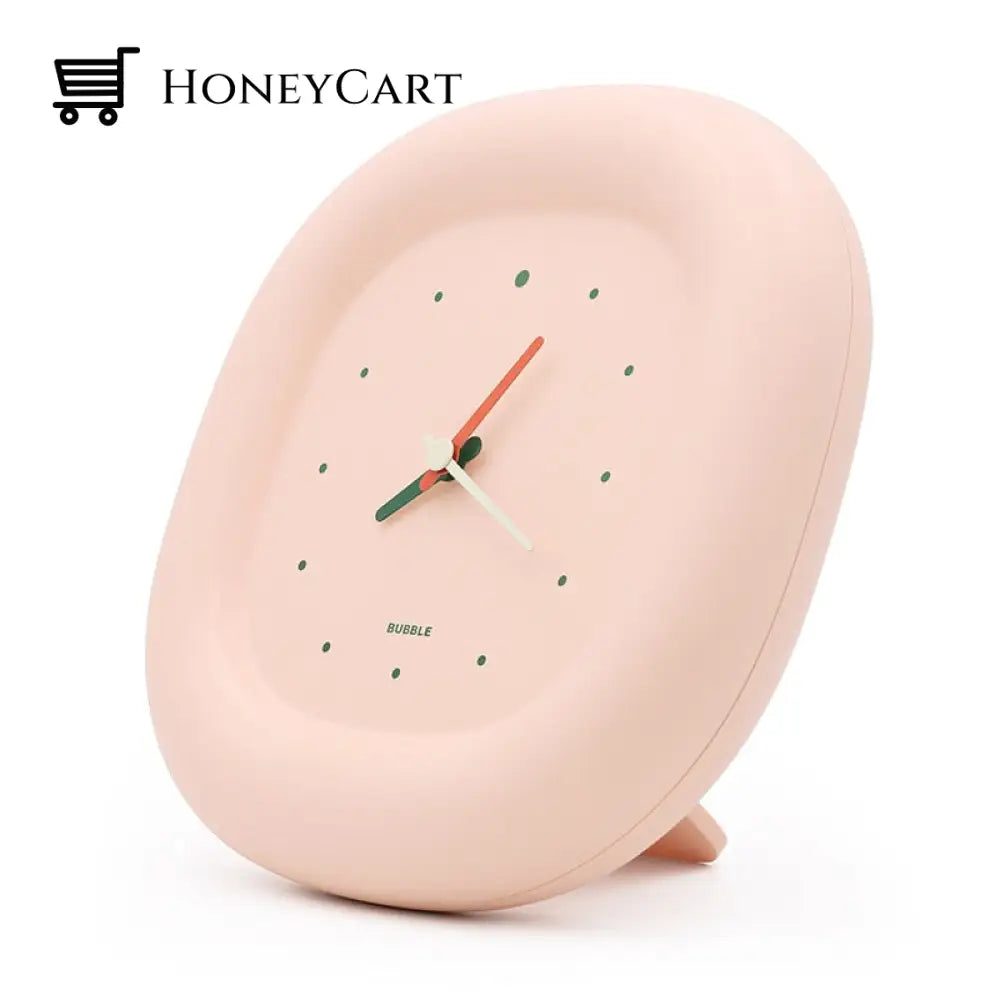 Bubble Minimal Wall Clock Peach Powder Clocks