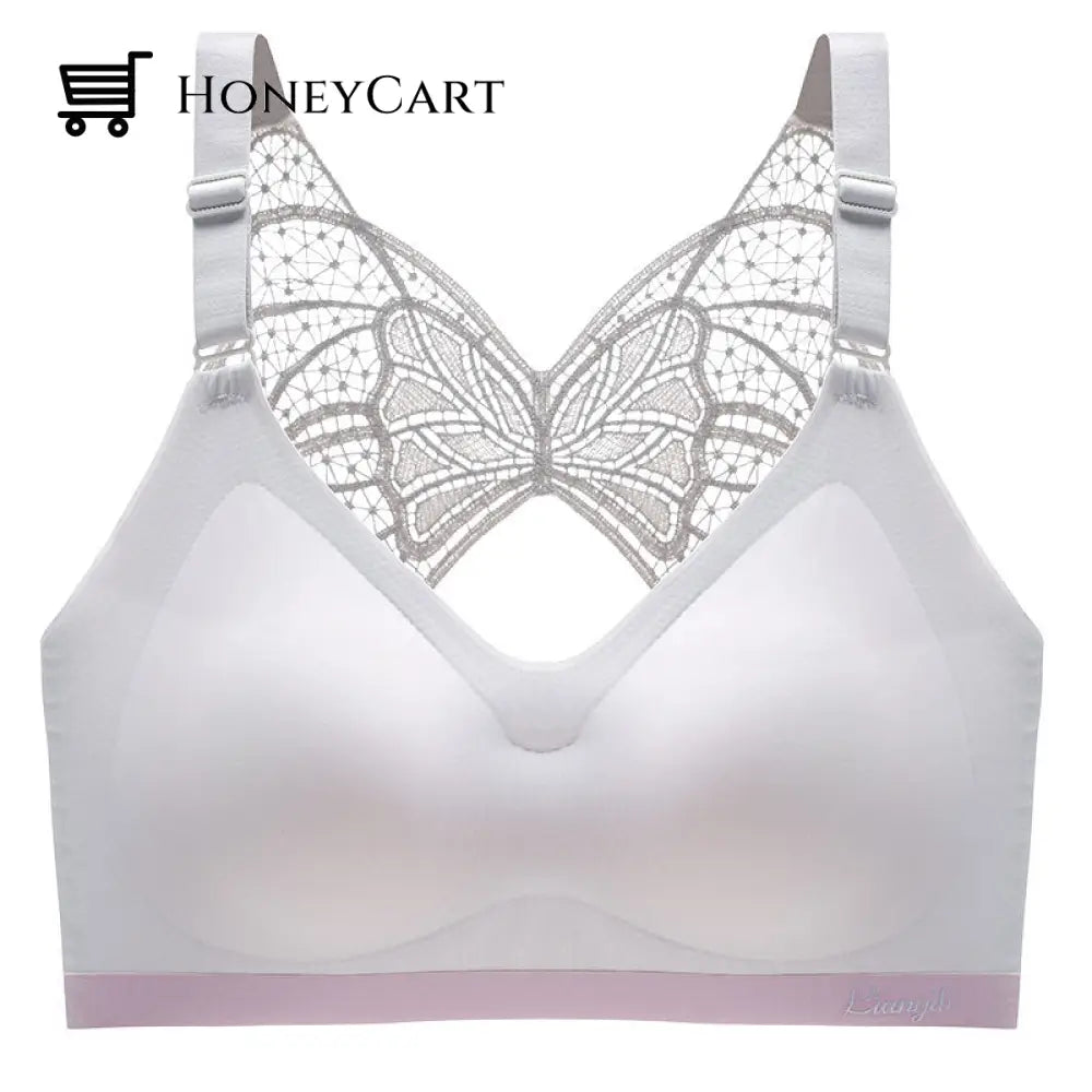 Butterfly Comfy Wirefree Bra Gray / M Underwear