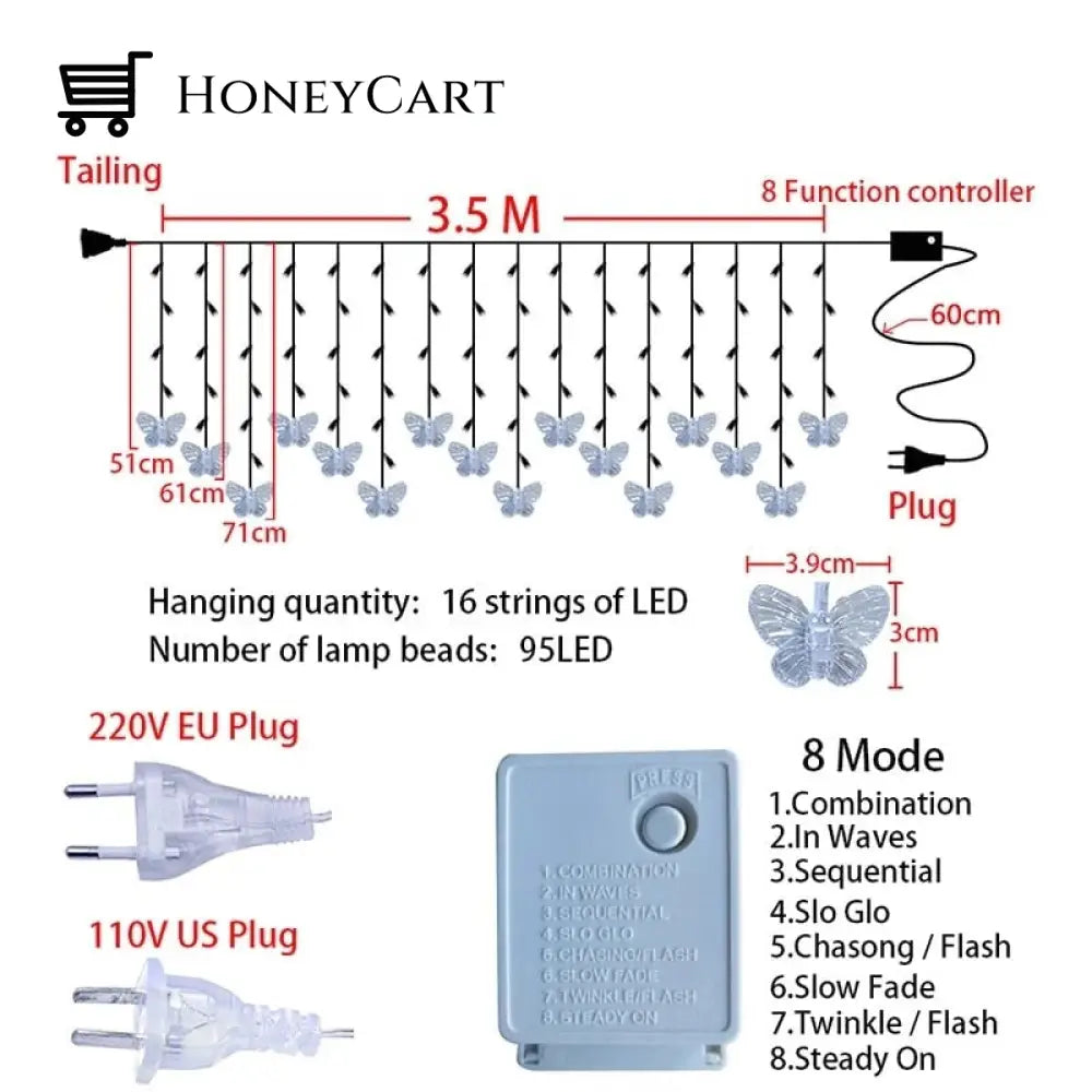 Butterfly Led Curtain Lights Light Bulbs