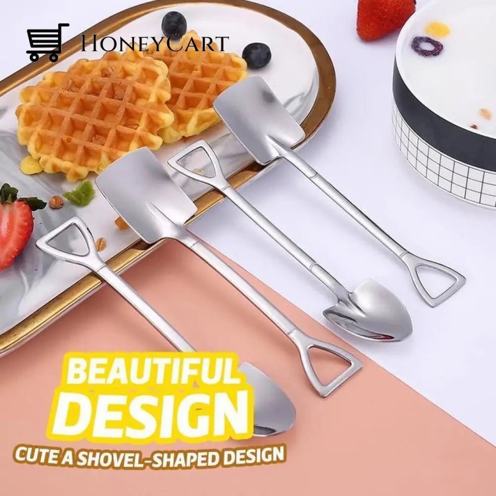 Buttylifecreative Dessert Ice Cream 304 Stainless Steel Spade Spoon Kitchen