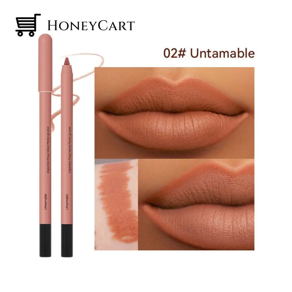 Buy 2 Get I Free--Matte Long Lasting Smooth Creamy Color Lip Liner Pen Crayon #2 Untamable