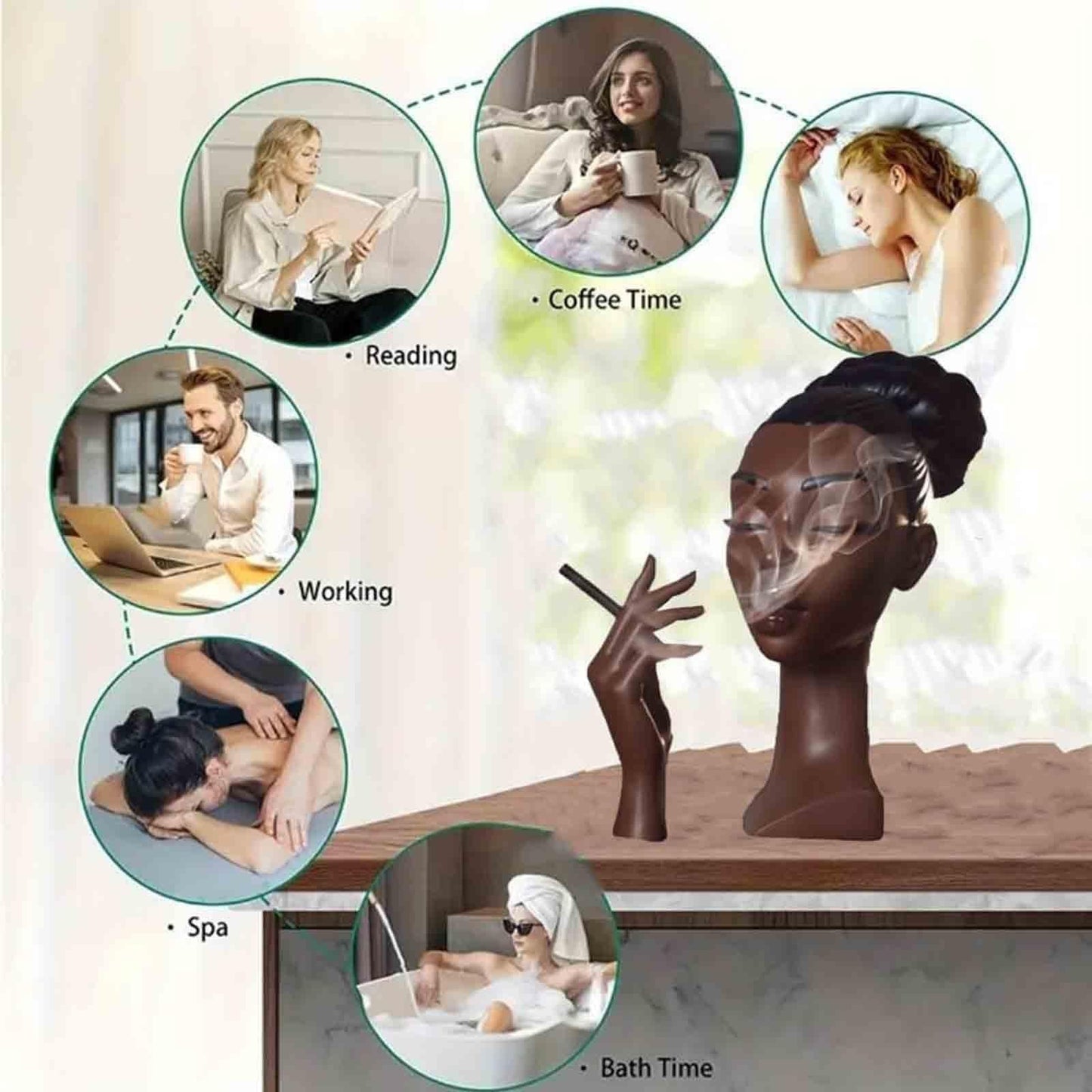 🔥💋Head Incense Burner Black Woman