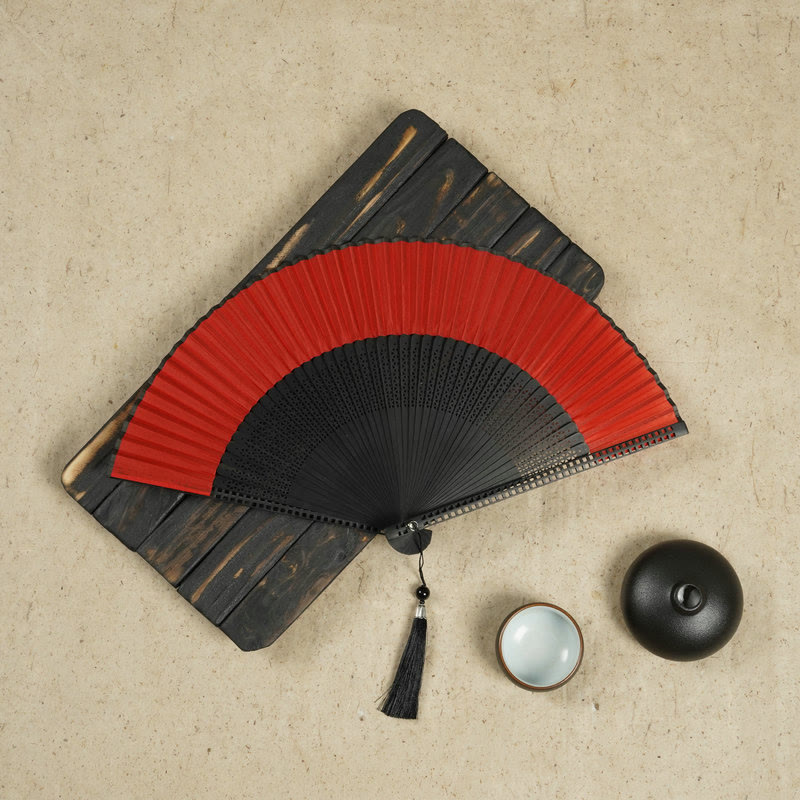 Vintage Bamboo Handheld Silk Folding Fan