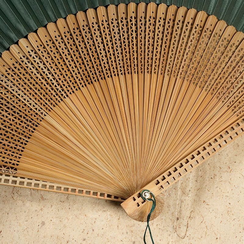 Vintage Bamboo Handheld Silk Folding Fan