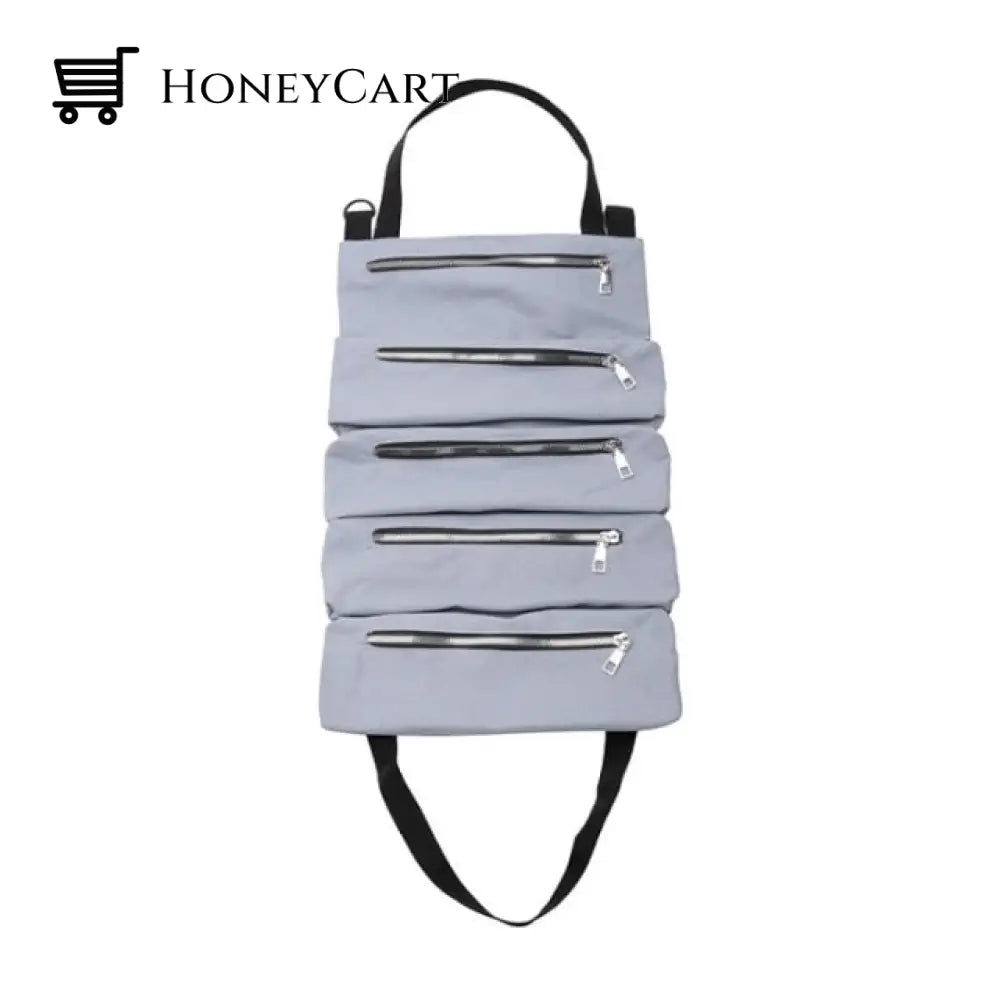 Canavas Bag Multi-Purpose Tool Roll Up Gray