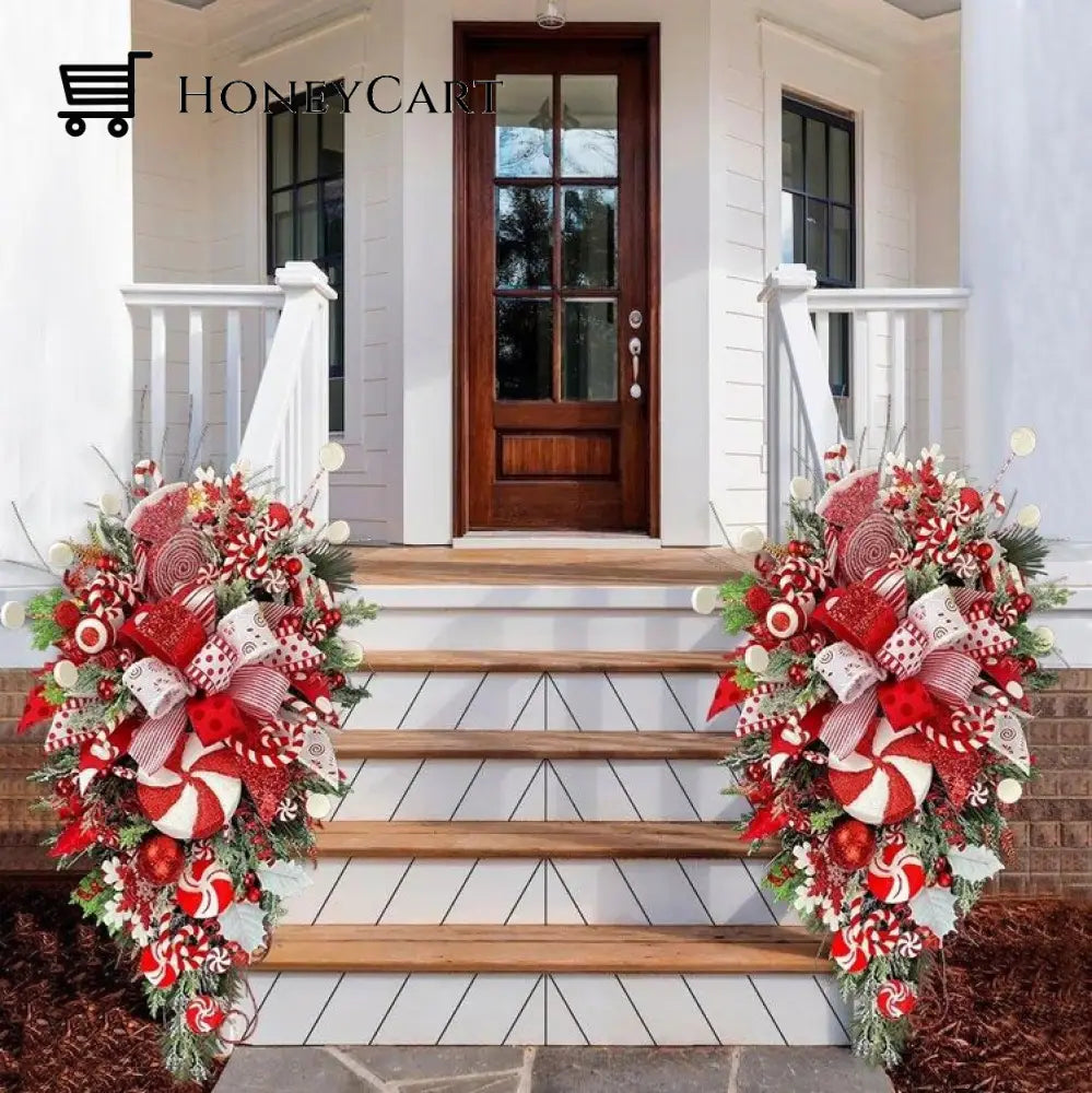 Candy Cane Christmas Wreath