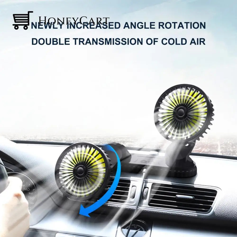 Car Dashboard Double Usb Cooling Fan Vehicles & Parts
