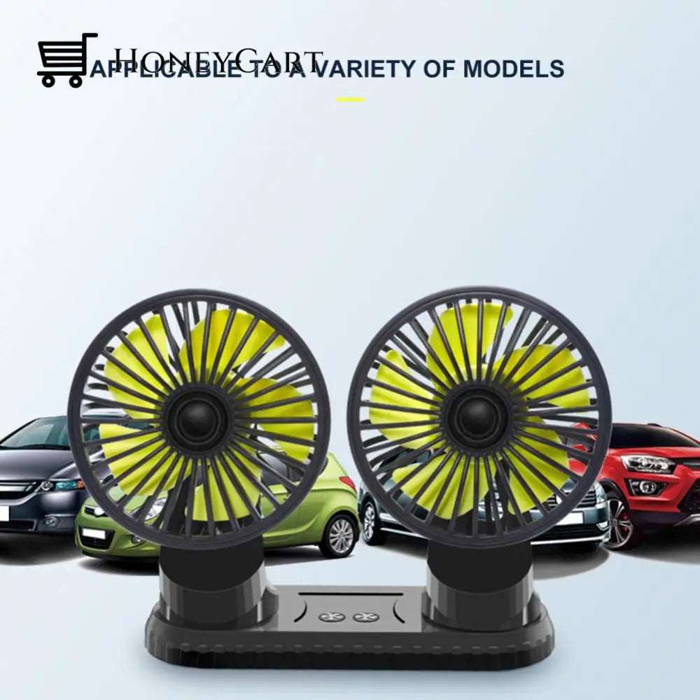 Car Dashboard Double Usb Cooling Fan Vehicles & Parts
