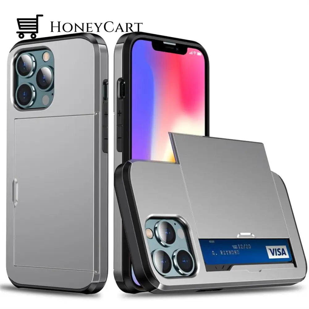 Cardsaver Case | Card Slot Phone For Iphone 11 / Gray