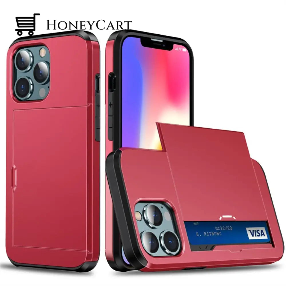 Cardsaver Case | Card Slot Phone For Iphone 11 / Red