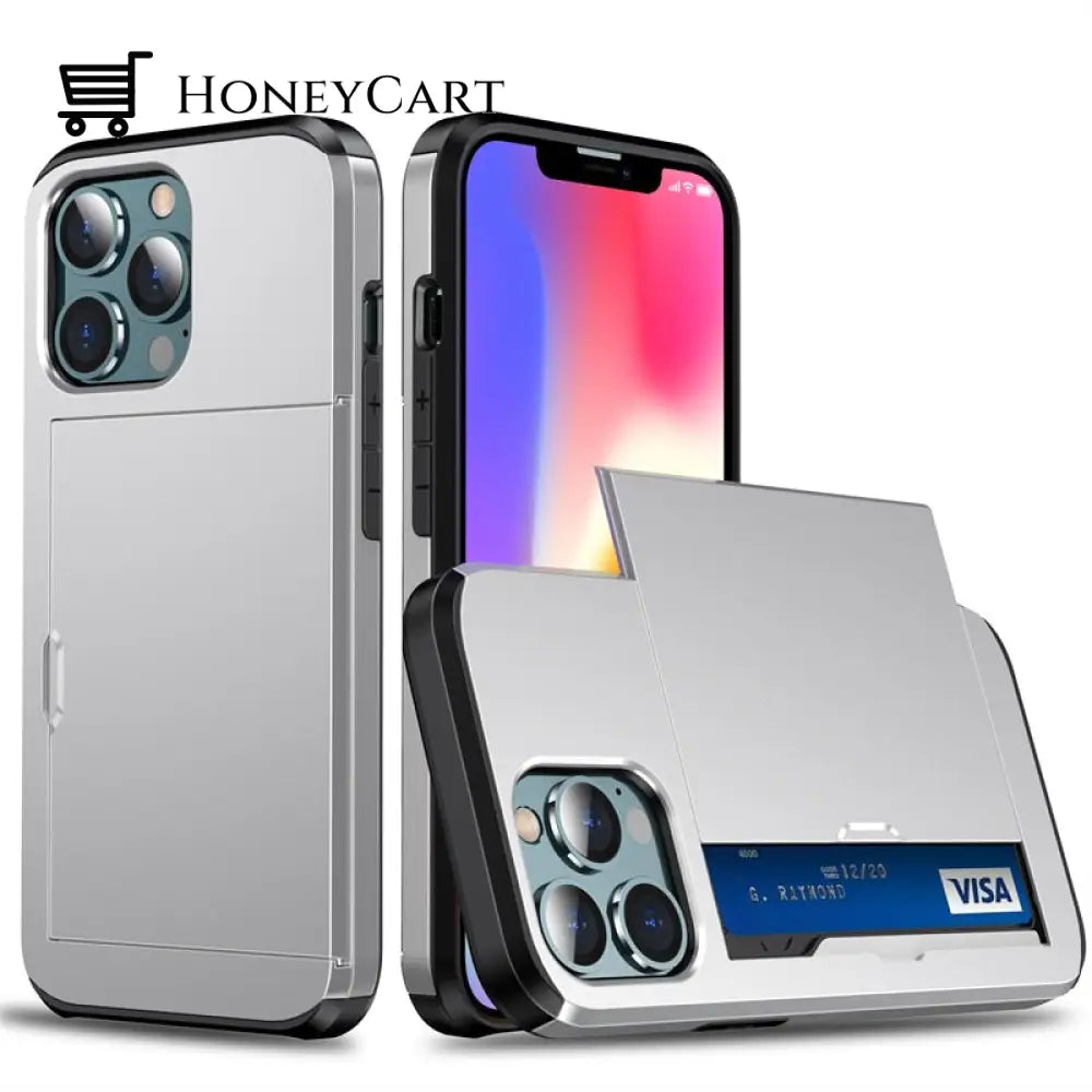 Cardsaver Case | Card Slot Phone For Iphone 11 / Silver