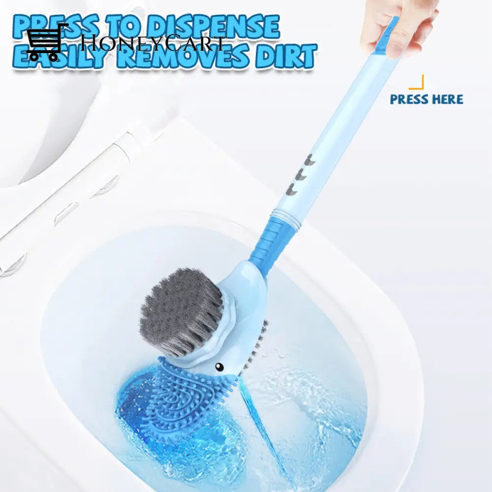 Cartoon Cute Duck Toilet Brush With Fluid Beauty& Health