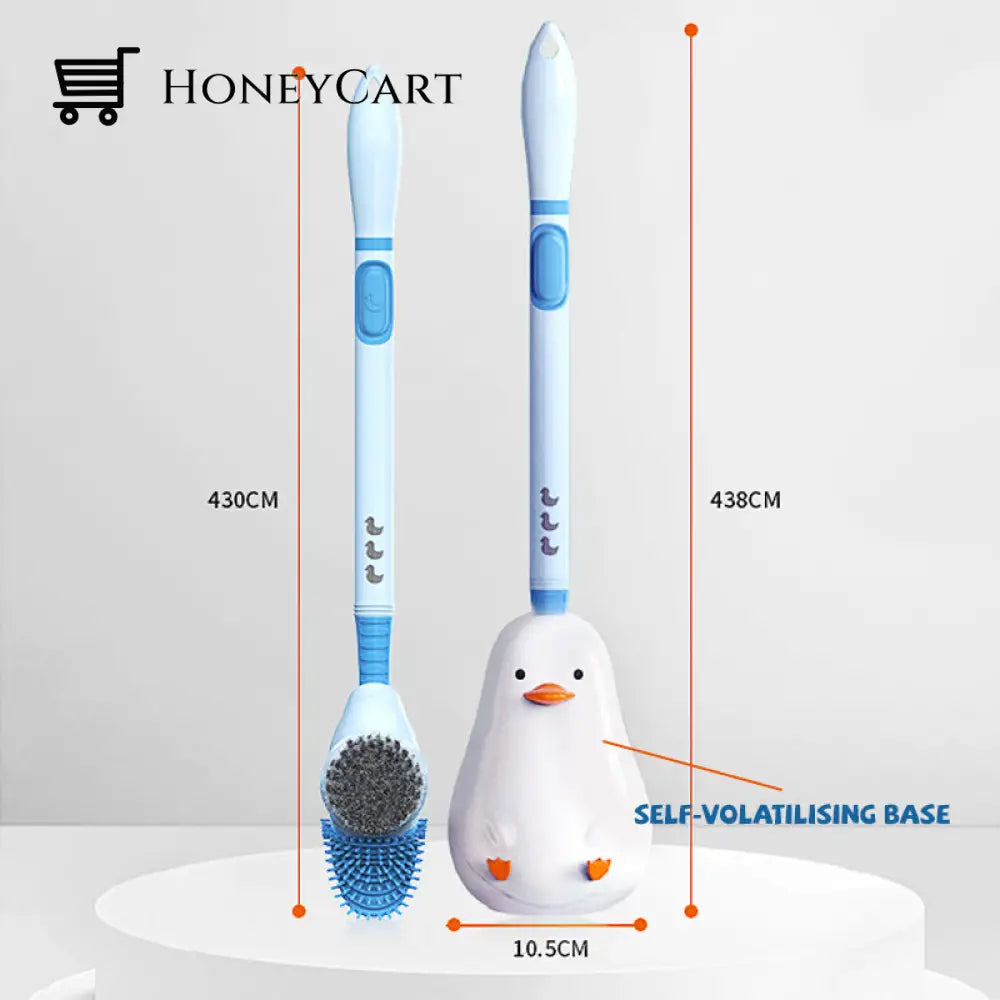 Cartoon Cute Duck Toilet Brush With Fluid Beauty& Health