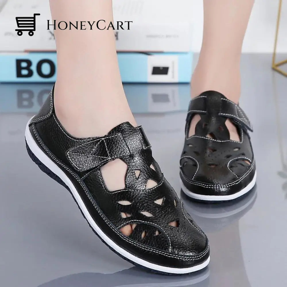 Casual Breathable Womens Orthopedic Shoes For Plantar Fasciitis Black / 4