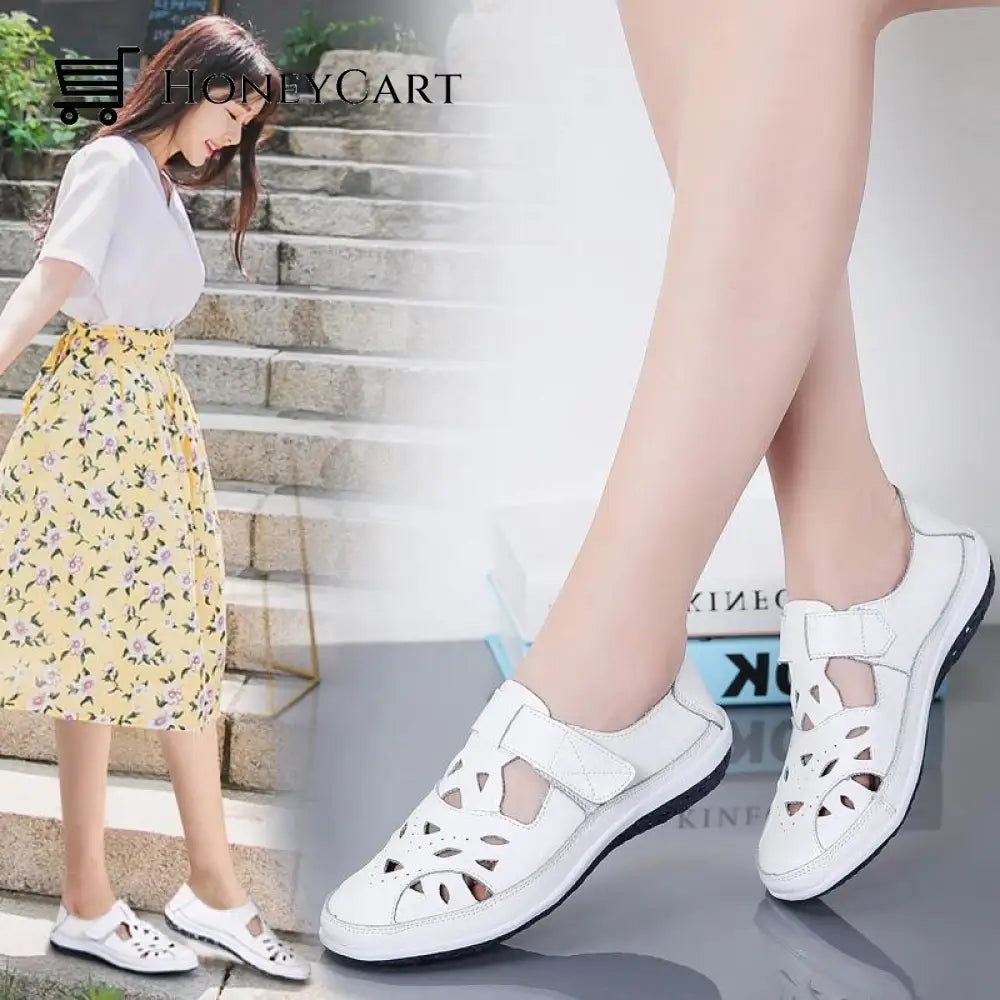 Casual Breathable Womens Orthopedic Shoes For Plantar Fasciitis White / 4
