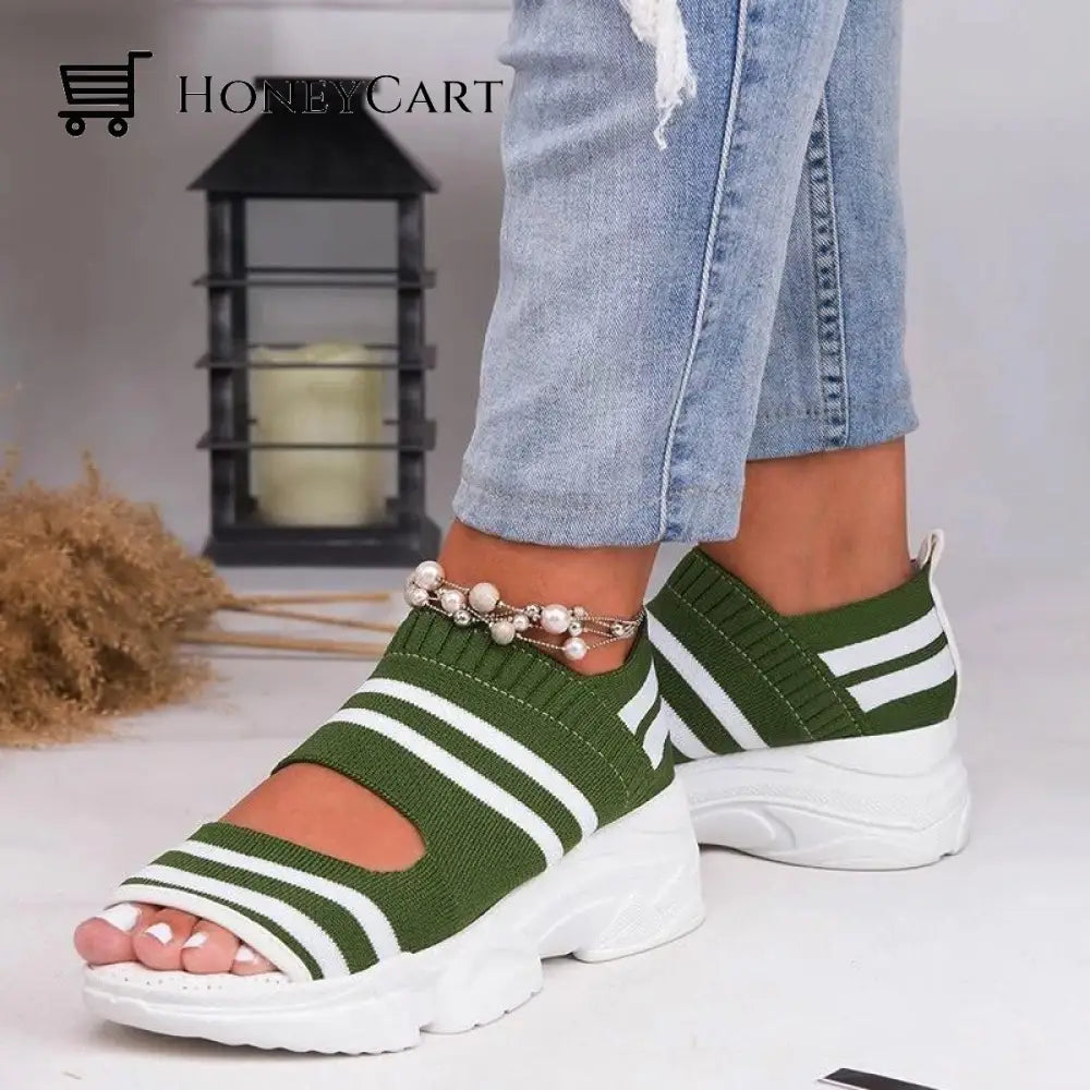 Casual Women Breathable Wedge Comfy Sandals - Fit All Width Foot Wjj-719