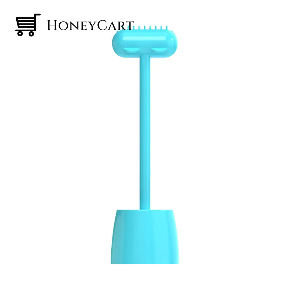 Cat Hair Removal Massaging Brush Blue