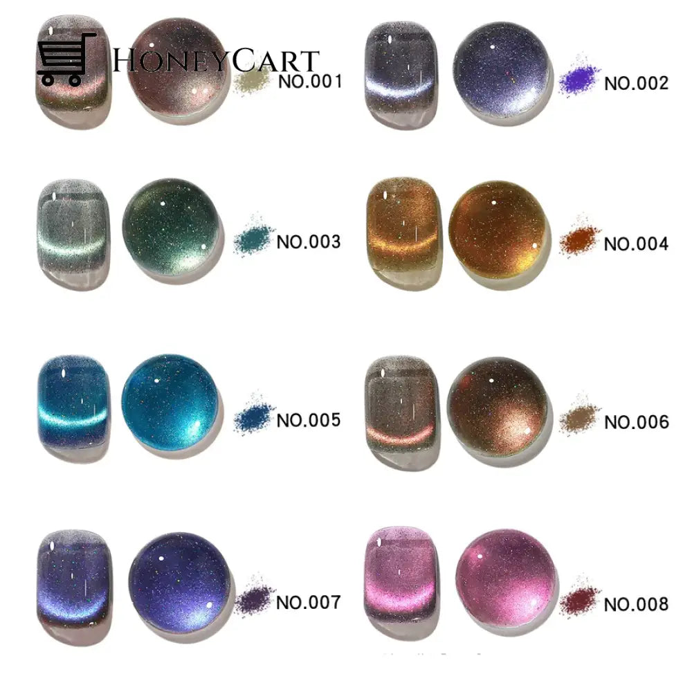 Cat Magnetic Gel Nail Polish Semi Permanent Dynamic Glitter 1 / 2 Tool