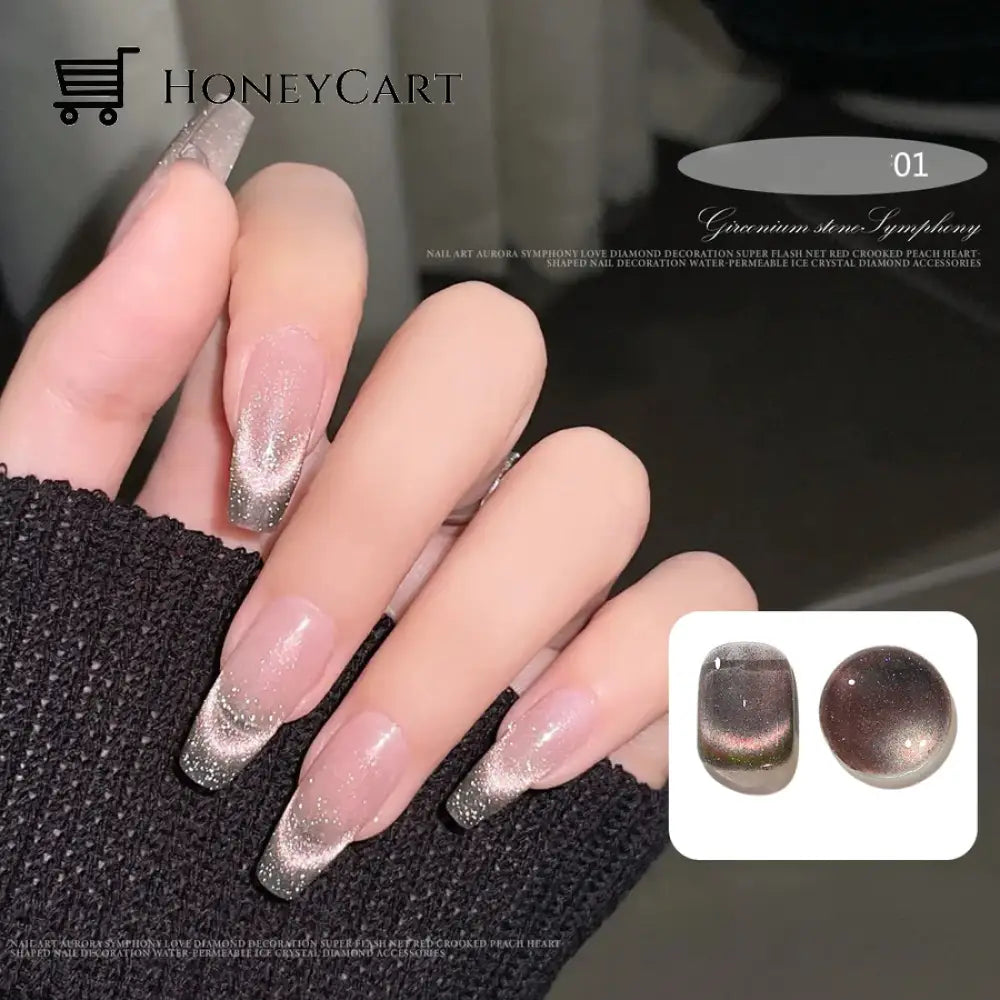 Cat Magnetic Gel Nail Polish Semi Permanent Dynamic Glitter 1 / Tool