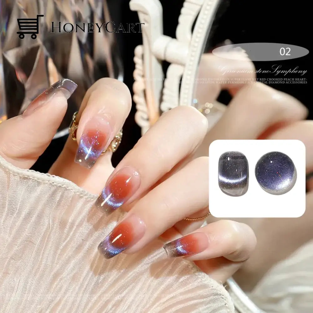 Cat Magnetic Gel Nail Polish Semi Permanent Dynamic Glitter 2 / Tool