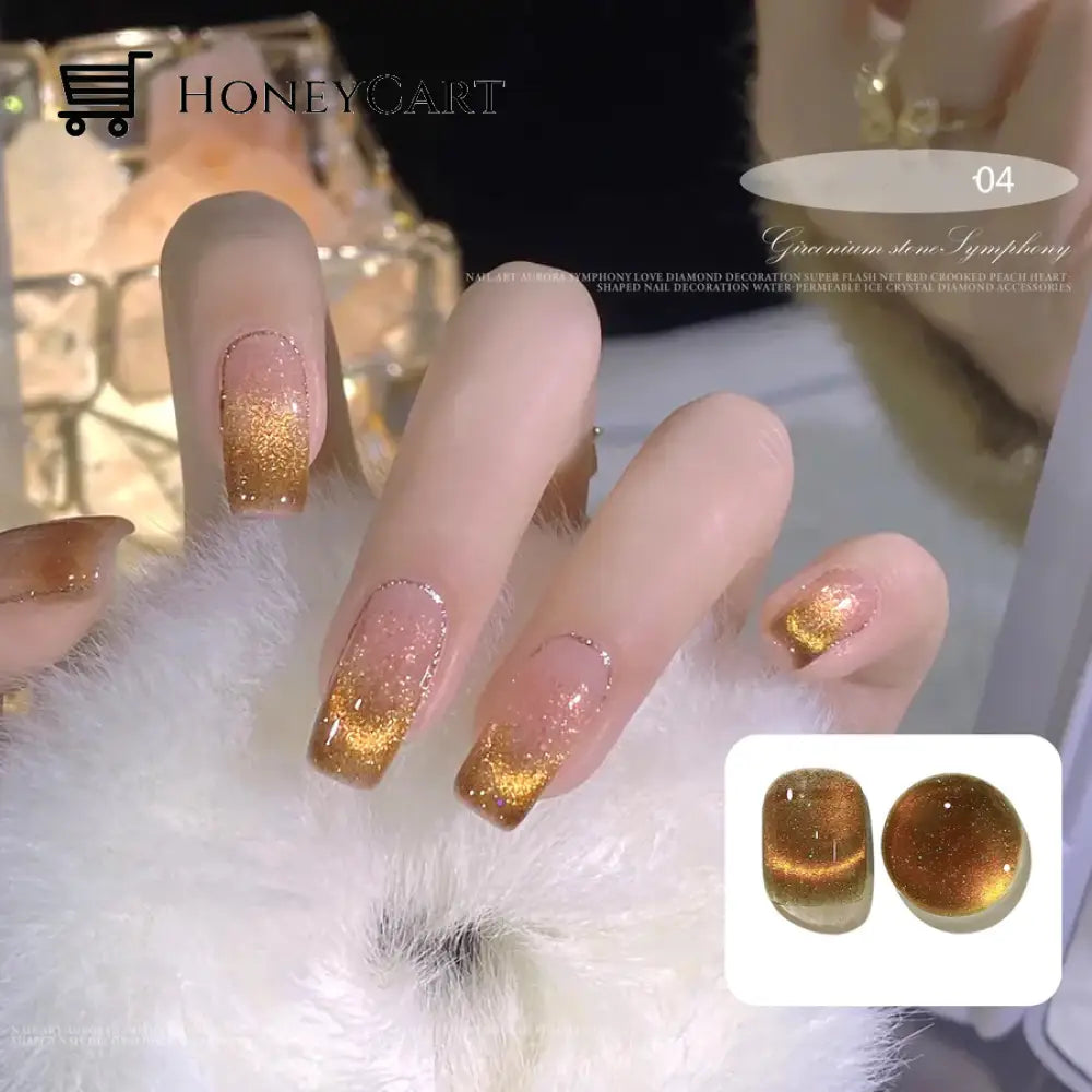 Cat Magnetic Gel Nail Polish Semi Permanent Dynamic Glitter 4 / Tool