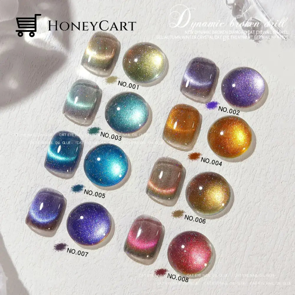 Cat Magnetic Gel Nail Polish Semi Permanent Dynamic Glitter Tool