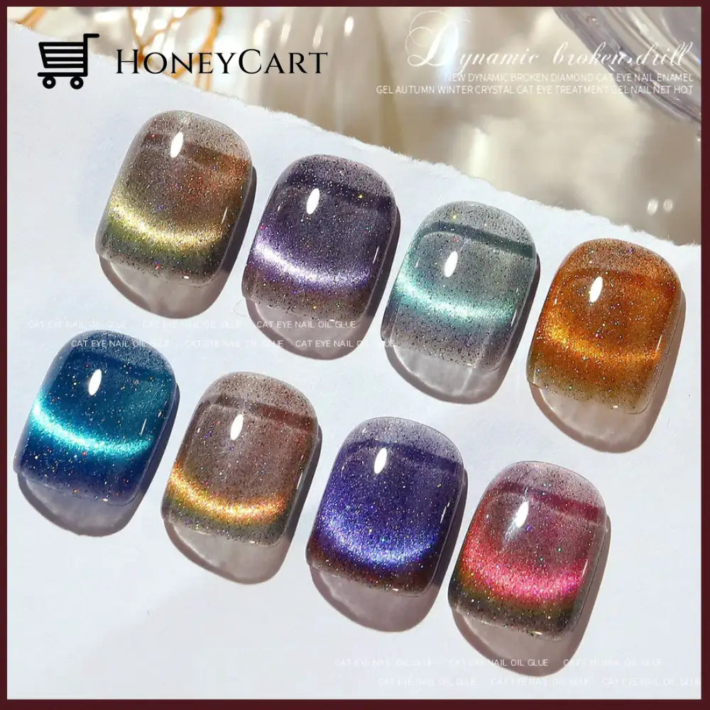 Cat Magnetic Gel Nail Polish Semi Permanent Dynamic Glitter Tool