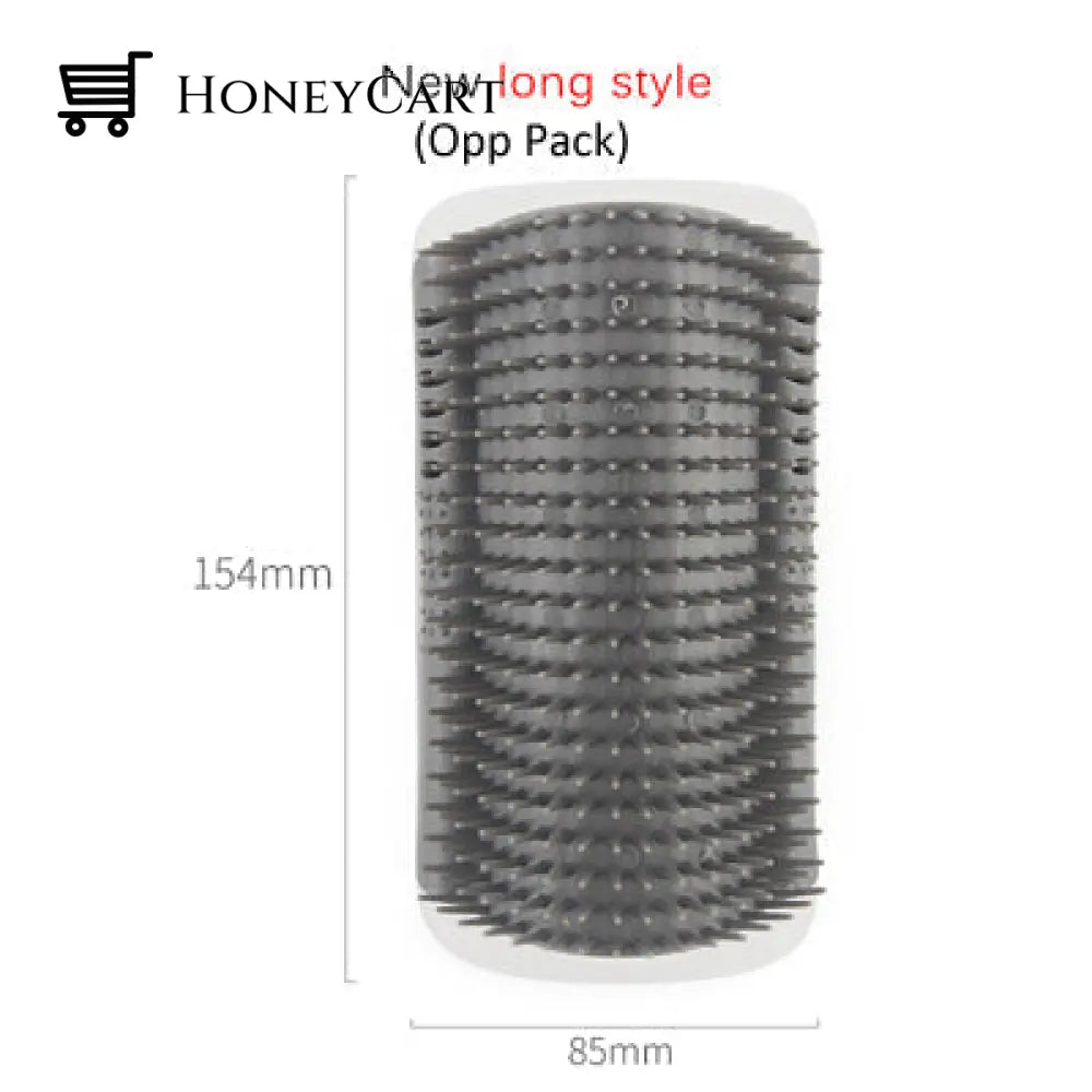 Cat Self Grooming Brush Big Gray Silicon