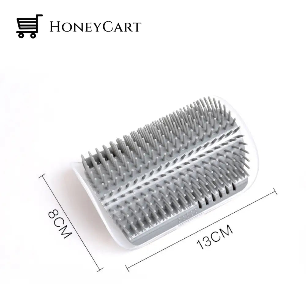 Cat Self Grooming Brush Grey2 Silicon
