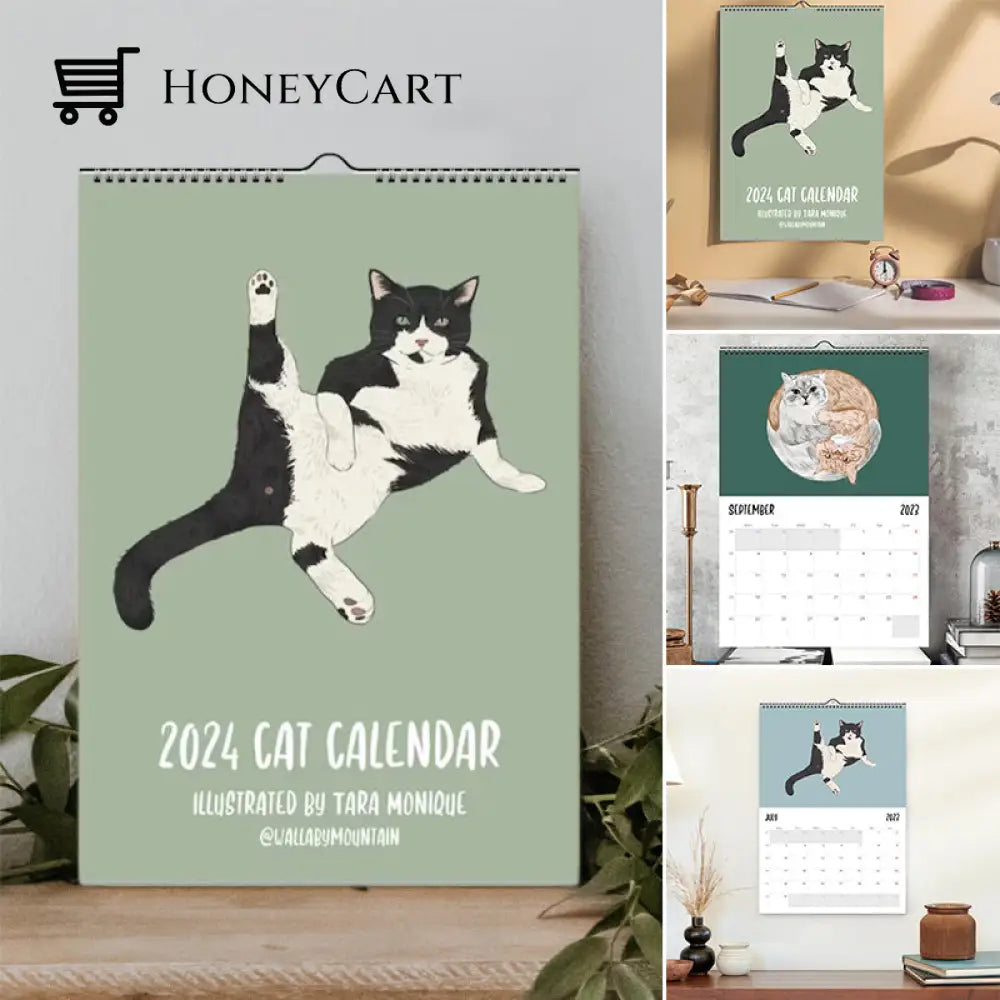 Cat Wall Calendar 2024